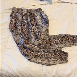 Snake print pants